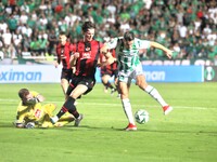 FILIP HELANDER of Omonoia FC tries to shoot the ball in Nicosia, Cyprus, on October 3, 2024. Omonoia FC plays against Vikingur Reykjavik at...