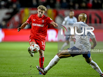 FC Twente midfielder Sem Steijn plays during the match between Twente and Fenerbahce at the Grolsch Veste for the UEFA Europa League - Leagu...