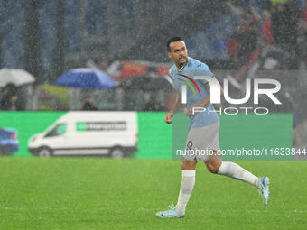 Pedro of S.S. Lazio celebrates after scoring the goal of 1-0 during the UEFA Europa League 2024/25 League Phase MD2 match between S.S. Lazio...