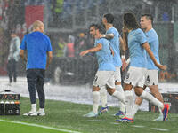 Pedro of S.S. Lazio celebrates after scoring the goal of 1-0 during the UEFA Europa League 2024/25 League Phase MD2 match between S.S. Lazio...