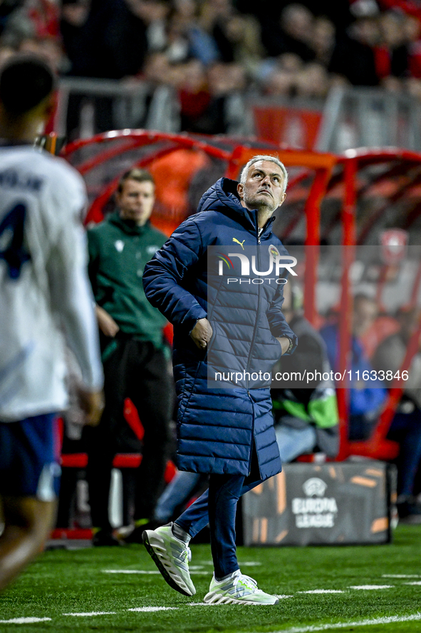 Fenerbahce trainer Jose Mourinho is present during the match between Twente and Fenerbahce at the Grolsch Veste for the UEFA Europa League -...