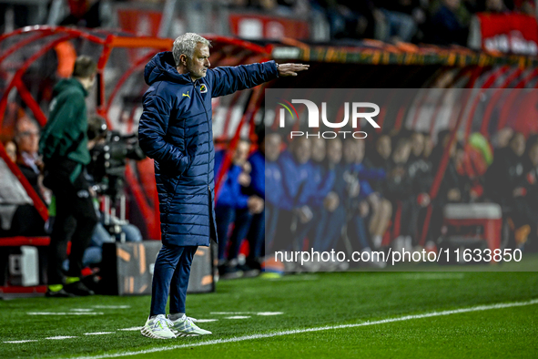 Fenerbahce trainer Jose Mourinho is present during the match between Twente and Fenerbahce at the Grolsch Veste for the UEFA Europa League -...