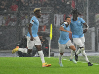 Pedro of S.S. Lazio celebrates after scoring the goal of 1-0 during the UEFA Europa League 2024/25 League Phase MD2 match between S.S. Lazio...