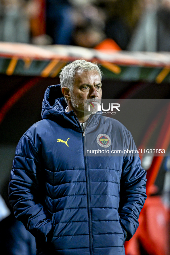 Fenerbahce trainer Jose Mourinho is present during the match between Twente and Fenerbahce at the Grolsch Veste for the UEFA Europa League -...