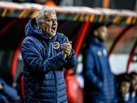 Fenerbahce trainer Jose Mourinho is present during the match between Twente and Fenerbahce at the Grolsch Veste for the UEFA Europa League -...