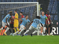 Pedro of S.S. Lazio celebrates after scoring the goal of 1-0 during the UEFA Europa League 2024/25 League Phase MD2 match between S.S. Lazio...