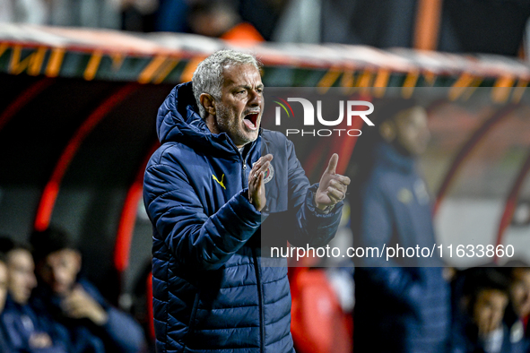 Fenerbahce trainer Jose Mourinho is present during the match between Twente and Fenerbahce at the Grolsch Veste for the UEFA Europa League -...