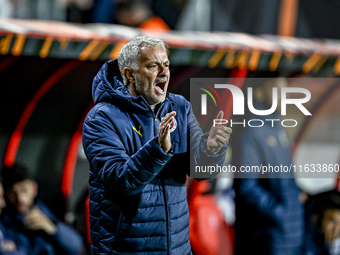 Fenerbahce trainer Jose Mourinho is present during the match between Twente and Fenerbahce at the Grolsch Veste for the UEFA Europa League -...