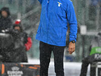 Marco Baroni coaches S.S. Lazio during the UEFA Europa League 2024/25 League Phase MD2 match between S.S. Lazio and O.G.C. Nice at Olympic S...