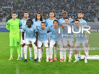 S.S. Lazio players pose for a team photo during the UEFA Europa League 2024/25 League Phase MD2 match between S.S. Lazio and O.G.C. Nice at...