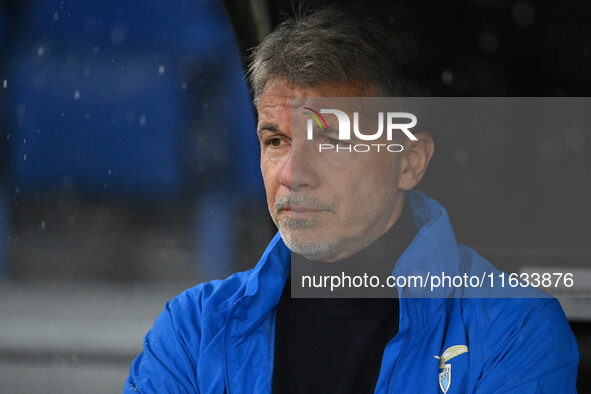 Marco Baroni coaches S.S. Lazio during the UEFA Europa League 2024/25 League Phase MD2 match between S.S. Lazio and O.G.C. Nice at Olympic S...