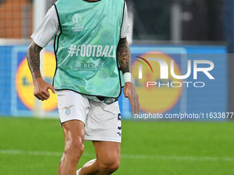 Matias Vecino of S.S. Lazio plays during the UEFA Europa League 2024/25 League Phase MD2 match between S.S. Lazio and O.G.C. Nice at Olympic...