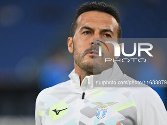 Pedro of S.S. Lazio participates in the UEFA Europa League 2024/25 League Phase MD2 match between S.S. Lazio and O.G.C. Nice at Olympic Stad...