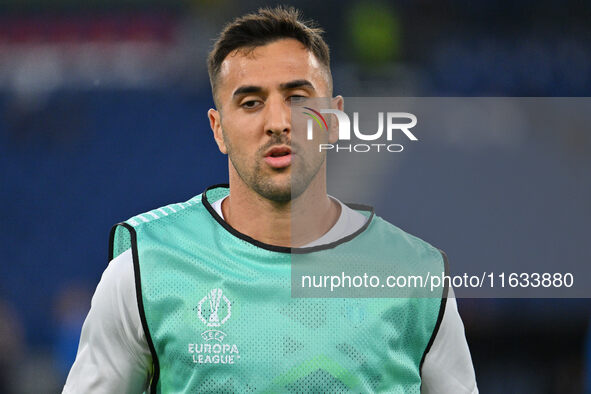 Matias Vecino of S.S. Lazio plays during the UEFA Europa League 2024/25 League Phase MD2 match between S.S. Lazio and O.G.C. Nice at Olympic...