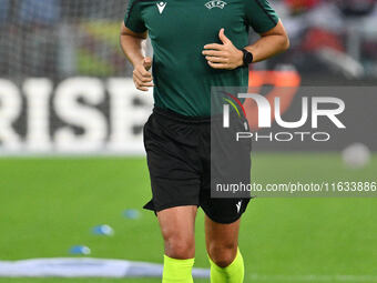 Referee Horatiu Fesnic (ROU) officiates the UEFA Europa League 2024/25 League Phase MD2 match between S.S. Lazio and O.G.C. Nice at Olympic...