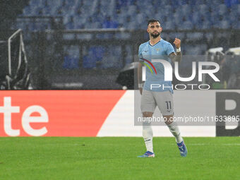 Valentin Castellanos of S.S. Lazio celebrates after scoring the goal of 2-0 during the UEFA Europa League 2024/25 League Phase MD2 match bet...