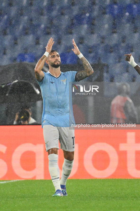 Valentin Castellanos of S.S. Lazio celebrates after scoring the goal of 2-0 during the UEFA Europa League 2024/25 League Phase MD2 match bet...