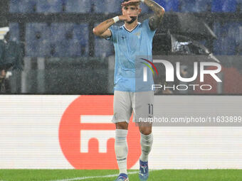 Valentin Castellanos of S.S. Lazio celebrates after scoring the goal of 2-0 during the UEFA Europa League 2024/25 League Phase MD2 match bet...