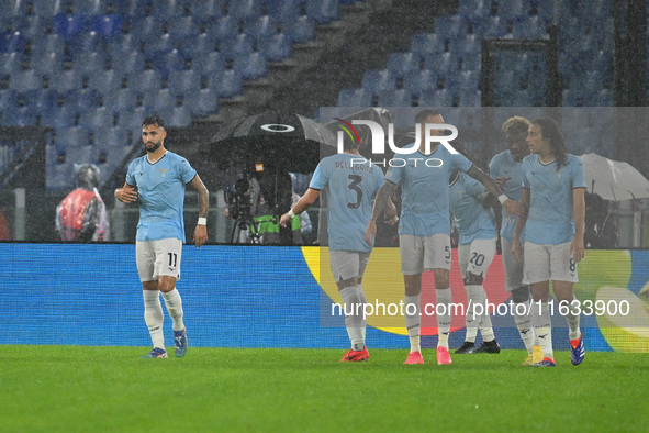 Valentin Castellanos of S.S. Lazio celebrates after scoring the goal of 2-0 during the UEFA Europa League 2024/25 League Phase MD2 match bet...