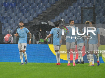 Valentin Castellanos of S.S. Lazio celebrates after scoring the goal of 2-0 during the UEFA Europa League 2024/25 League Phase MD2 match bet...