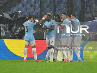 Valentin Castellanos of S.S. Lazio celebrates after scoring the goal of 2-0 during the UEFA Europa League 2024/25 League Phase MD2 match bet...