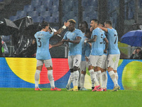 Valentin Castellanos of S.S. Lazio celebrates after scoring the goal of 2-0 during the UEFA Europa League 2024/25 League Phase MD2 match bet...