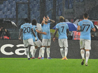 Valentin Castellanos of S.S. Lazio celebrates after scoring the goal of 2-0 during the UEFA Europa League 2024/25 League Phase MD2 match bet...