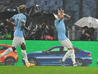 Valentin Castellanos of S.S. Lazio celebrates after scoring the goal of 2-0 during the UEFA Europa League 2024/25 League Phase MD2 match bet...