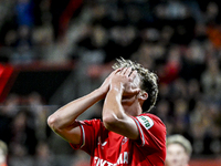 FC Twente midfielder Youri Regeer plays during the match between Twente and Fenerbahce at the Grolsch Veste for the UEFA Europa League - Lea...