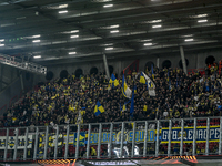 Supporters of Fenerbahce are present during the match between Twente and Fenerbahce at the Grolsch Veste for the UEFA Europa League - League...