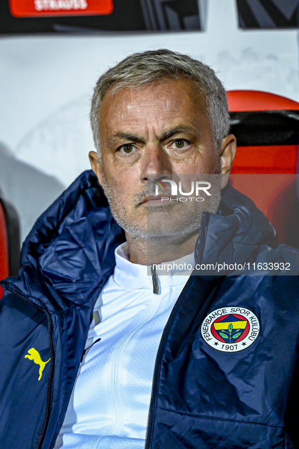 Fenerbahce trainer Jose Mourinho is present during the match between Twente and Fenerbahce at the Grolsch Veste for the UEFA Europa League -...