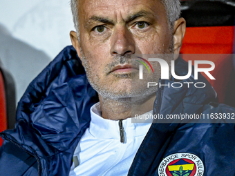 Fenerbahce trainer Jose Mourinho is present during the match between Twente and Fenerbahce at the Grolsch Veste for the UEFA Europa League -...