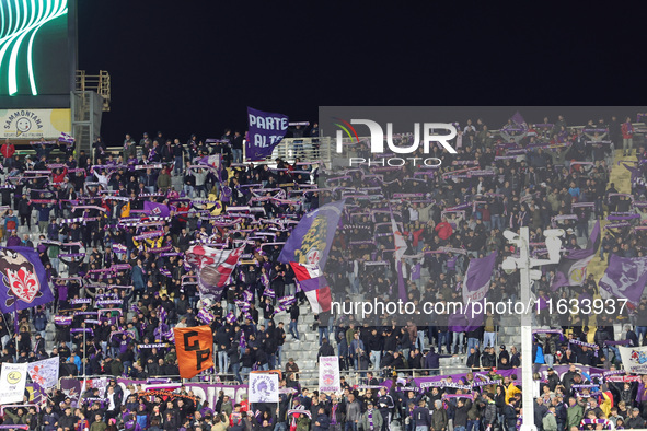 Supporters of ACF Fiorentina prior to the Conference League match between ACF Fiorentina and The New Saints, on October 3 , 2024 at Stadium...