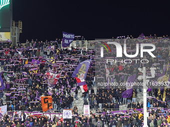 Supporters of ACF Fiorentina prior to the Conference League match between ACF Fiorentina and The New Saints, on October 3 , 2024 at Stadium...