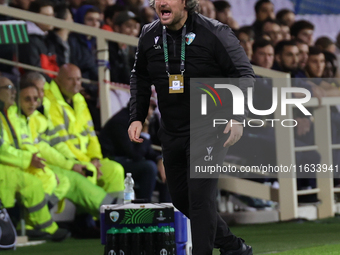 Head Coach Craig Harrison of The New Saints during  the Conference League match between ACF Fiorentina and The New Saints, on October 3 , 20...