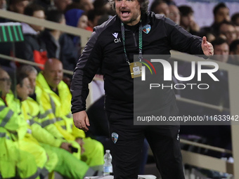 Head Coach Craig Harrison of The New Saints during  the Conference League match between ACF Fiorentina and The New Saints, on October 3 , 20...