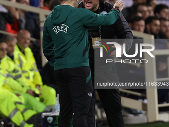 Head Coach Craig Harrison of The New Saints during  the Conference League match between ACF Fiorentina and The New Saints, on October 3 , 20...