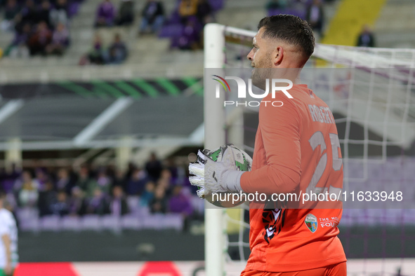 Connor Roberts of The New Saints during  the Conference League match between ACF Fiorentina and The New Saints, on October 3 , 2024 at Stadi...