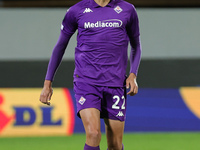 Matias Moreno of ACF Fiorentina controls the ball during  the Conference League match between ACF Fiorentina and The New Saints, on October...