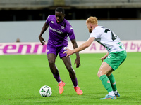 Michael Kayode of ACF Fiorentina controls the ball during the Conference League match between ACF Fiorentina and The New Saints, on October...