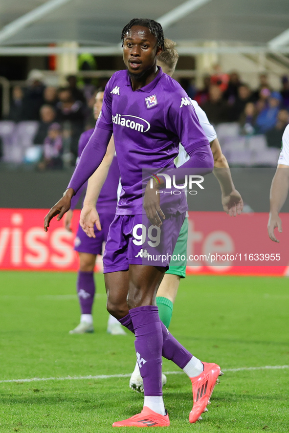 Christian Kouamè of ACF Fiorentina during  the Conference League match between ACF Fiorentina and The New Saints, on October 3 , 2024 at Sta...