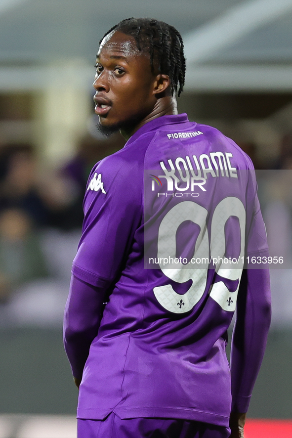 Christian Kouamè of ACF Fiorentina during  the Conference League match between ACF Fiorentina and The New Saints, on October 3 , 2024 at Sta...