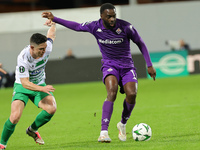 Jonathan Ikonè of ACF Fiorentina controls the ball during  the Conference League match between ACF Fiorentina and The New Saints, on October...