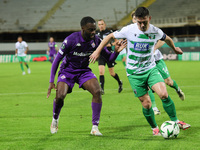 Daniel Redmond of The New Saints controls the ball during    the Conference League match between ACF Fiorentina and The New Saints, on Octob...