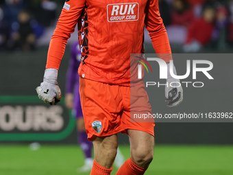 Connor Roberts of The New Saints during  the Conference League match between ACF Fiorentina and The New Saints, on October 3 , 2024 at Stadi...