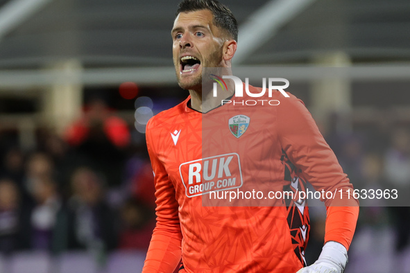 Connor Roberts of The New Saints during  the Conference League match between ACF Fiorentina and The New Saints, on October 3 , 2024 at Stadi...