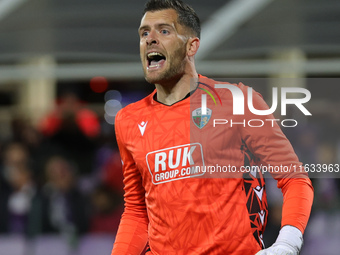 Connor Roberts of The New Saints during  the Conference League match between ACF Fiorentina and The New Saints, on October 3 , 2024 at Stadi...