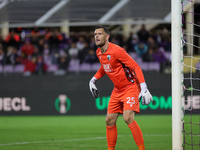 Connor Roberts of The New Saints during  the Conference League match between ACF Fiorentina and The New Saints, on October 3 , 2024 at Stadi...