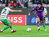 Riccardo Sottil of ACF Fiorentina controls the ball during  the Conference League match between ACF Fiorentina and The New Saints, on Octobe...