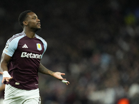 Jhon Duran centre-forward of Aston Villa and Colombia celebrates after scoring his sides first goal during the UEFA Champions League 2024/25...